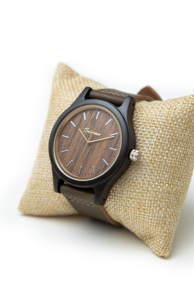 "Reno Men" от Timbersun, коричневые кварцевые деревянные наручные часы из дерева с кожаным ремешком, #1
