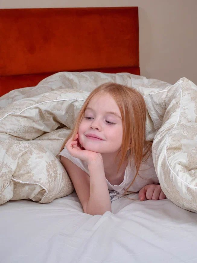 Одеяло 1.5 спальное зимнее теплое детское 150х210 кашемир полутороспальное  #1