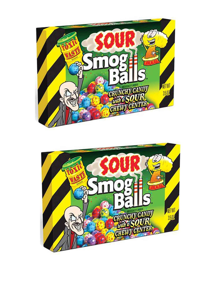 Toxic Waste Sour Smog Balls конфеты, 2 шт по 85г #1