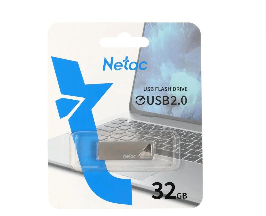 Флешка USB NETAC U326 32ГБ, USB2.0, серебристый nt03u326n-032g-20pn #1