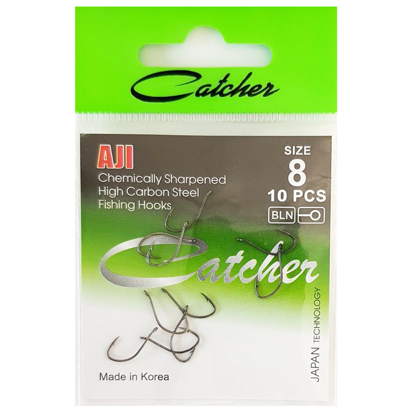 Крючок "Catcher" AJI Size 8 (5 пакетиков) #1