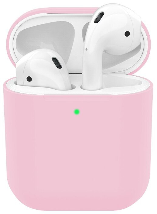 Силиконовый чехол для наушников Silicone Case для Apple AirPods, pink #1