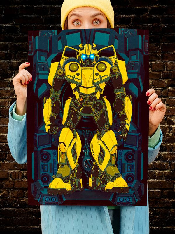 Постер интерьерный Бамблби 2, 70х46 см. Матовый яркий. Transformers Трансформеры  #1