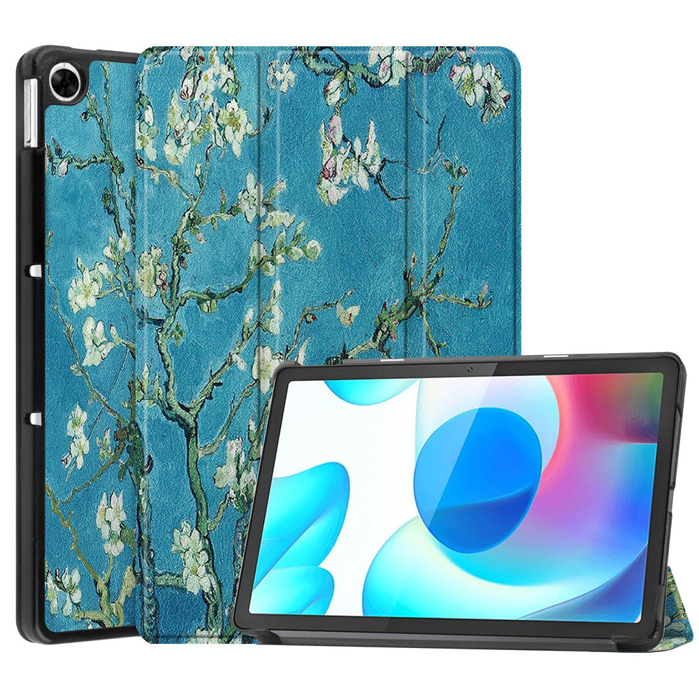 Чехол для планшета Realme Pad 10.4 дюйма (RMP2102/RMP2103), с магнитом и красивым рисунком (Цветущая #1