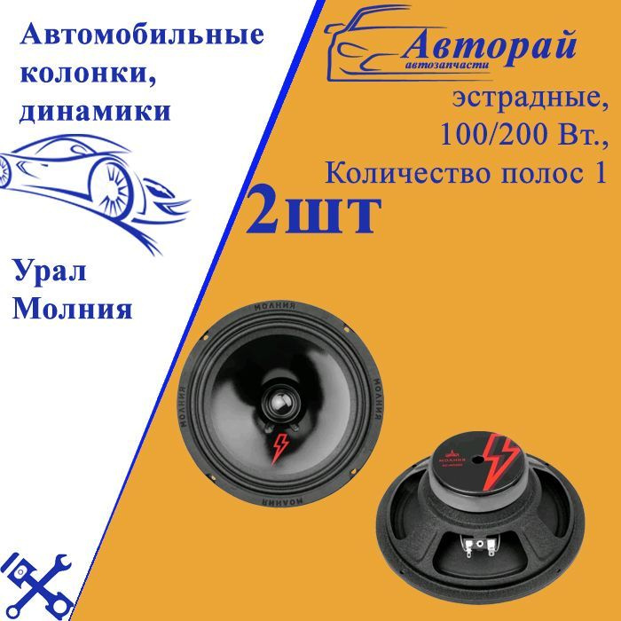 Автомобильные колонки, динамики 20 см. ( эстрадные,100/200 Вт.,пара ...