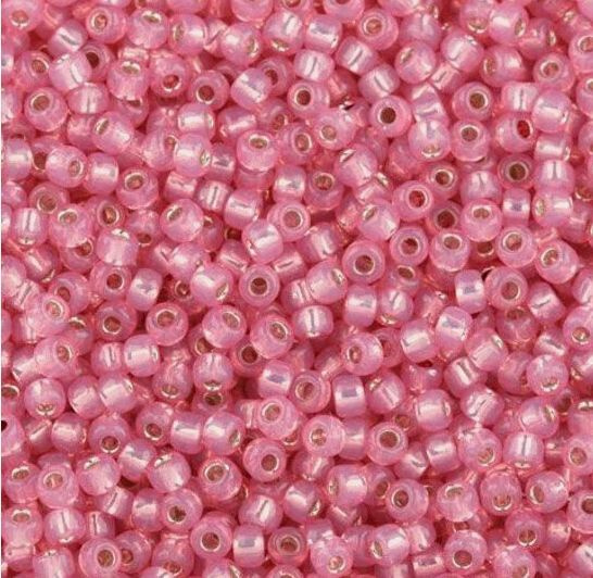 Бисер TOHO круглый 11/0, №PF2106 (гальванизированный) молочный розово-лиловый, внутреннее серебрение, #1