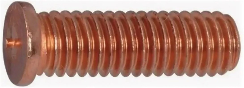 Шпилька М6х12 приварная омедненная резьбовая для конденсаторной сварки DIN 32501 Sorrex OY (25 штук) #1