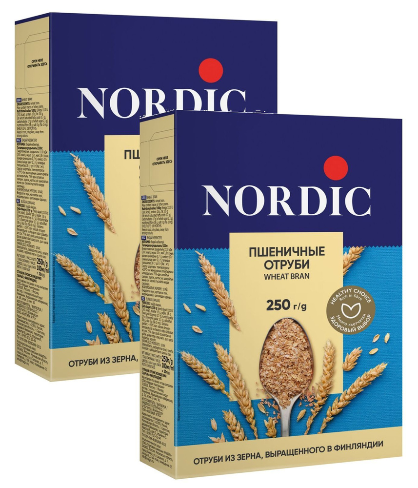 Nordic пшеничные отруби, 250г х 2шт #1