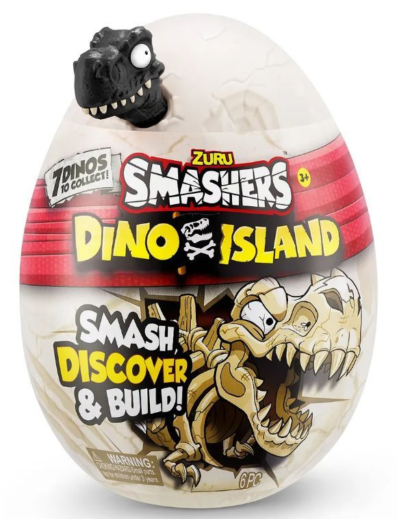 Zuru Smashers Dino Island Нано Яйцо динозавра 7495SQ1-S001 черный 14 см #1