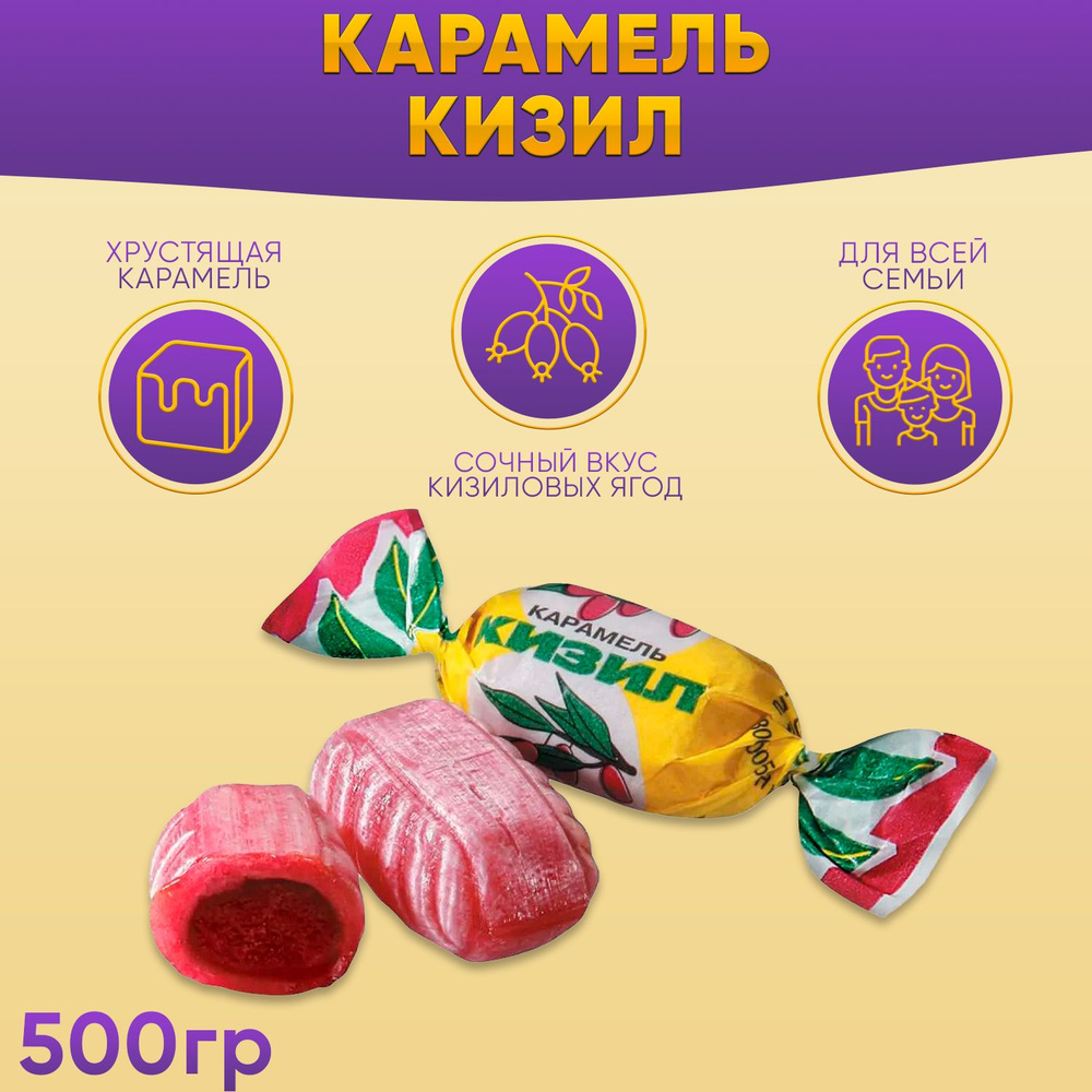Карамель Кизил 500 грамм Рот Фронт #1