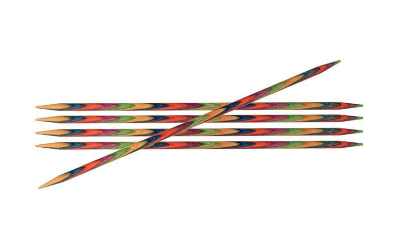 Спицы чулочные "Symfonie" 2мм/15см, дерево, многоцветный, 5шт в упаковке, KnitPro, арт.20101  #1