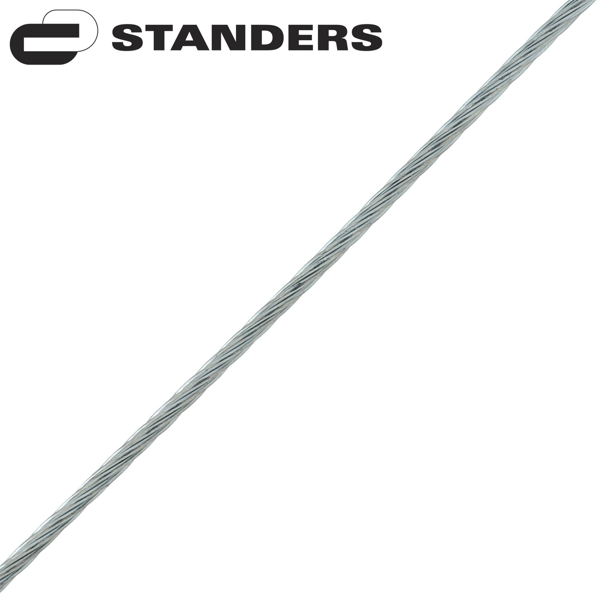 Трос стальной оцинкованный Standers 1 мм 25 м, цвет серебро