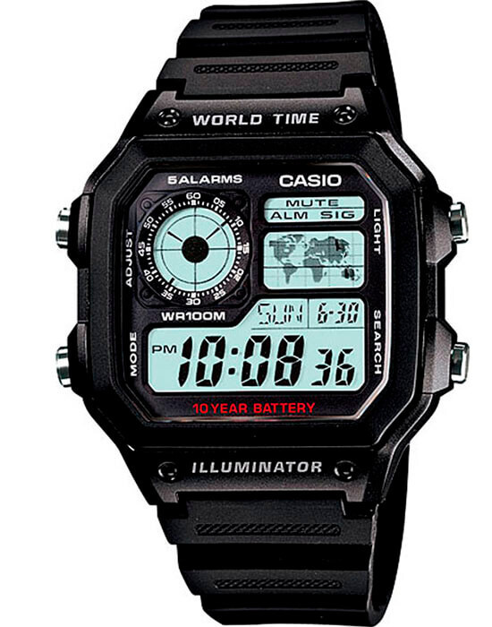 Casio Часы наручные Кварцевые AE-1200WH-1A #1