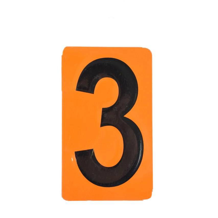Рельефная цифра "3" для самонаборной таблички #1