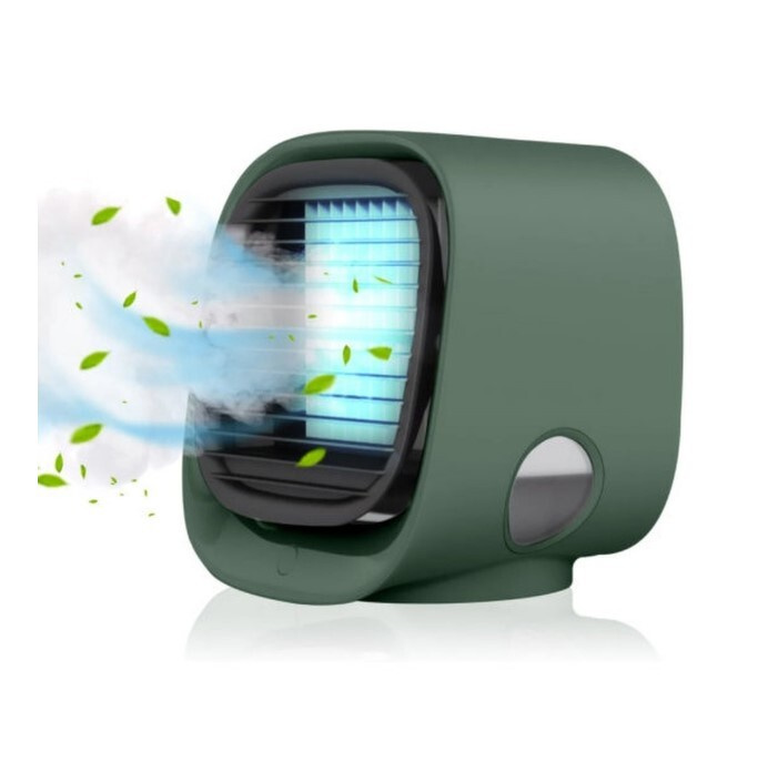 Портативный мини кондиционер Air Cooler / Увлажнитель очиститель воздуха зеленый  #1