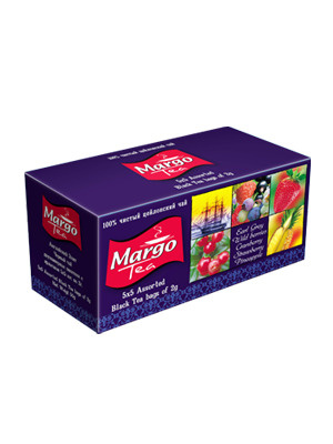 Чай цейлонский "MARGO TEA" "Assorted Black Tea" черный ароматизированный, ассорти 5 видов в пакетиках #1