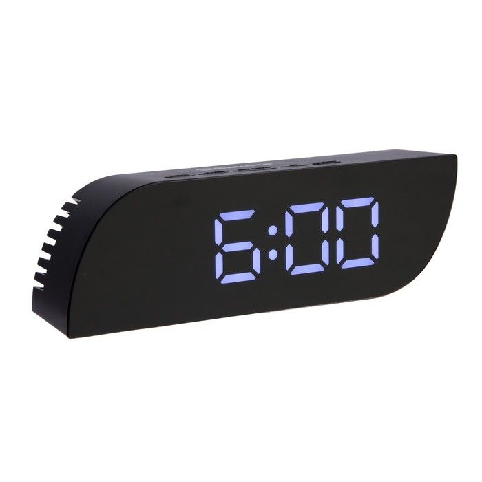 Часы-будильник Sakura SA-8528, электронные, будильник, 3хААА, чёрные  #1