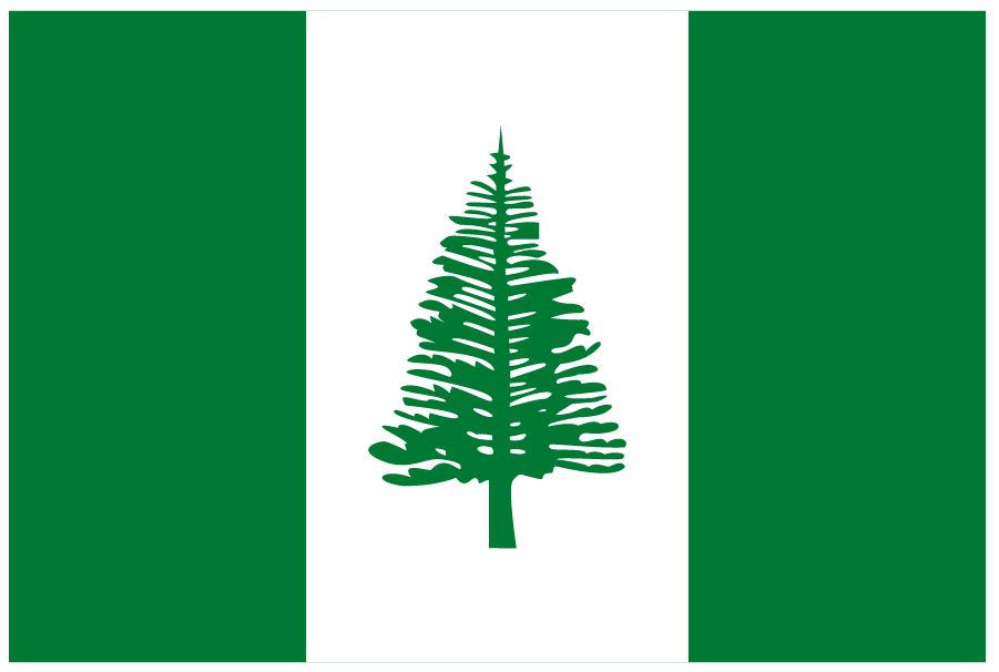 Флаг Острова Норфолк 40х60 см с люверсами #1