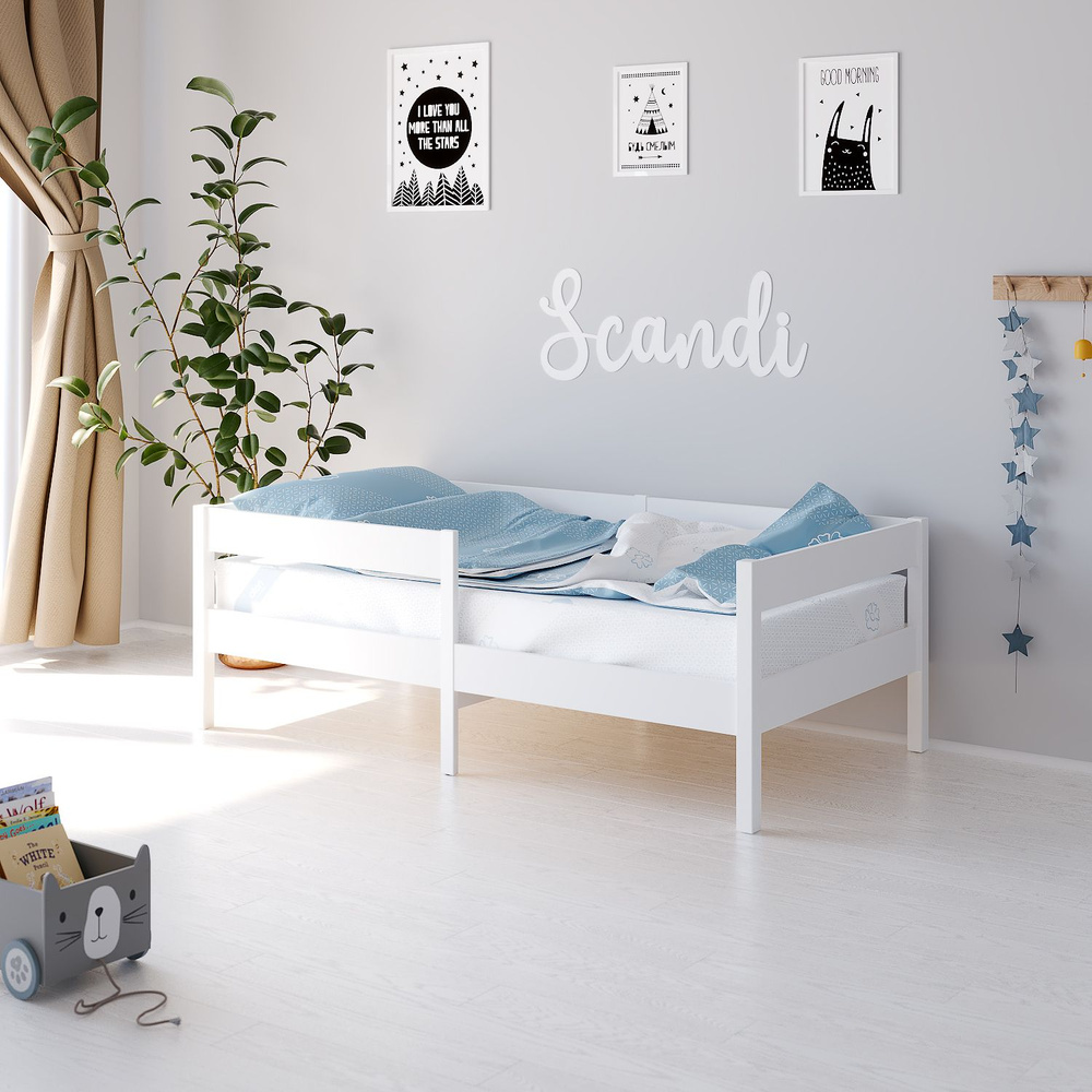Кровать Baby Master "Софа Сканди", 140х70 см, цвет белый #1