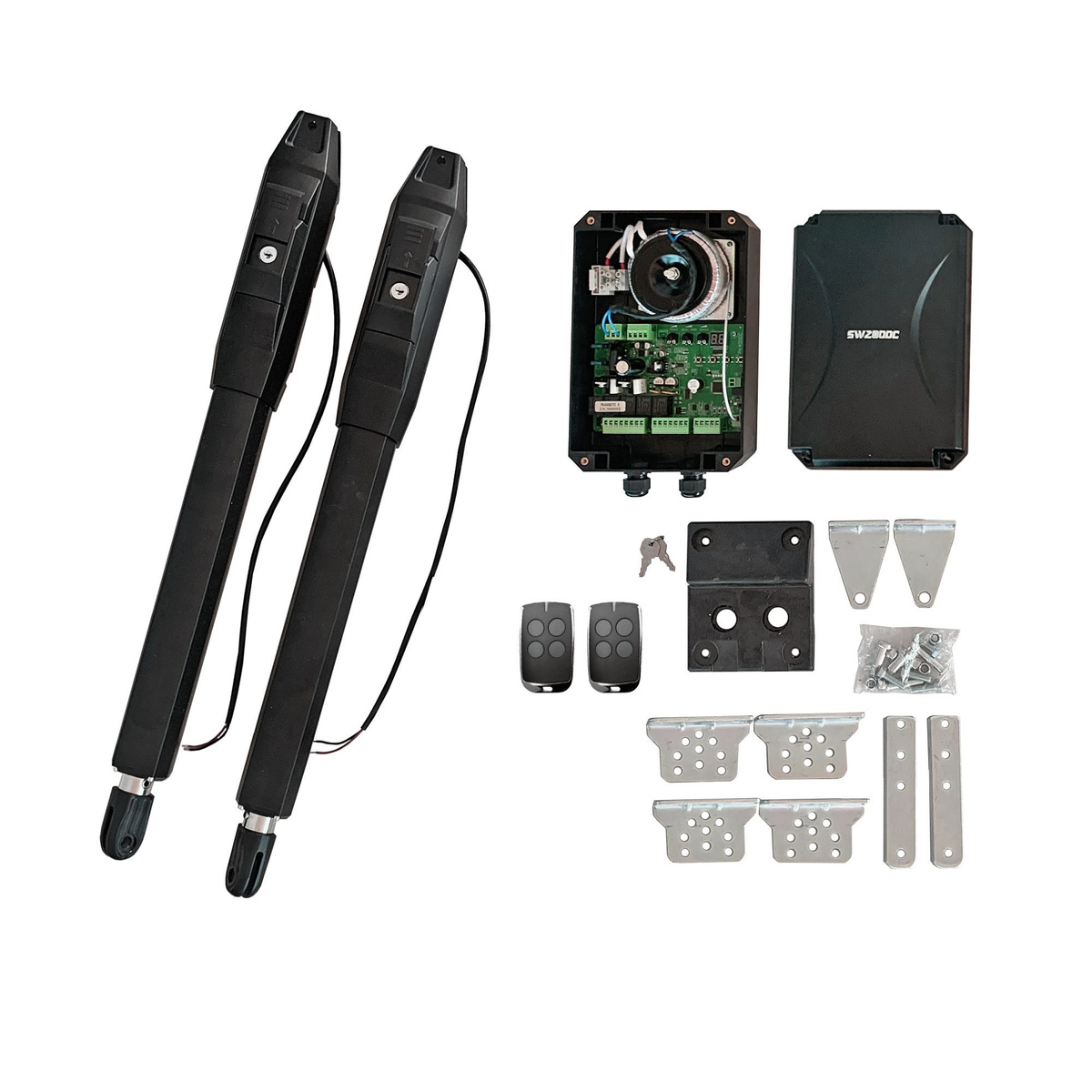 SW230DC привод для распашных ворот с блоком управления и 2 пультами ...