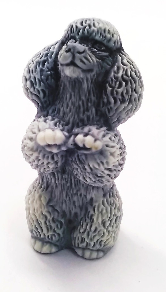 Статуэтка Собака Пудель 5,5см мраморная крошка #1