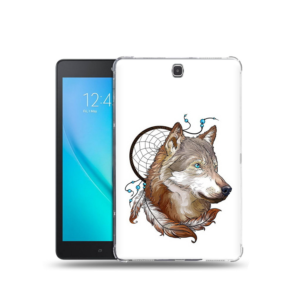 Чехол задняя-панель-накладка-бампер MyPads волк и ловец снов для Samsung Galaxy Tab A 9.7 SM-T555/T550 #1