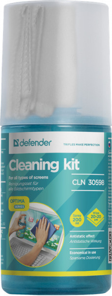 Очищающий комплекс для экранов Defender CLN 30598 Optima (200 мл) #1