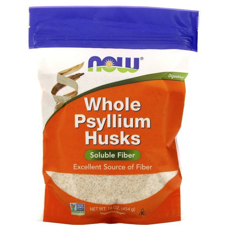 Psyllium (Псиллиум), клетчатка, Цельная оболочка семян подорожника для пищеварения, 454 г  #1