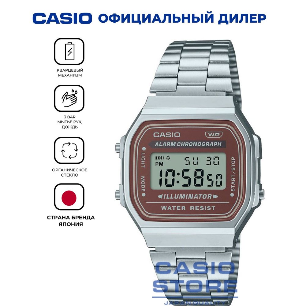 Японские часы Casio A-168WA-5A с гарантией #1