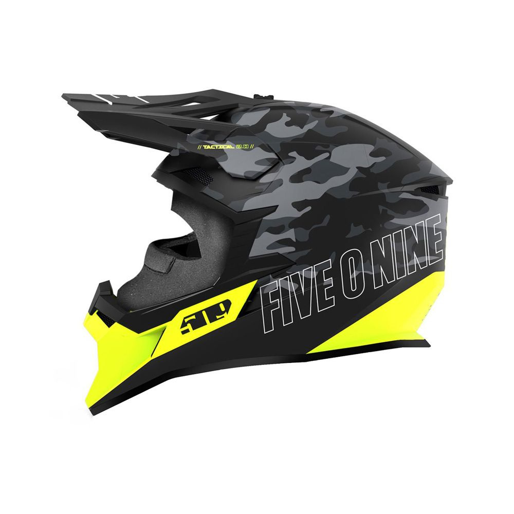 Шлем снегоходный 509 Tactical 2.0 детский, размер S, черный/желтый  #1