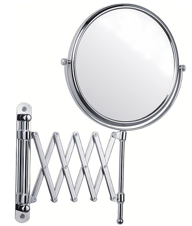 Зеркало настенное TWO DOLFINS 303, D-17см, раздвижная конструкция, 2-х сторонне с 3-х кратным увеличением #1