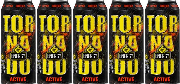 Напиток энергетический Tornado Energy Active газированный безалкогольный 0,45 л, комплект: 5 шт. по 450 #1