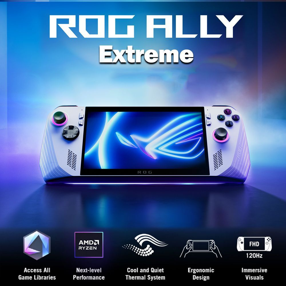 Портативный консоль ASUS ROG ALLY(AMD Risen Z1 Extreme Ultimate Edition  16GB+512GB)-RC71L