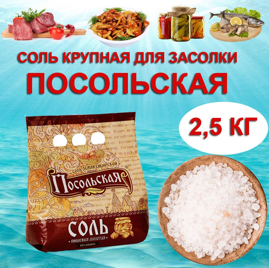 Соль Посольская крупный помол 2,5 кг #1