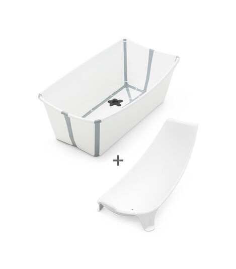 Складная ванночка с поддержкой и термочувствительной пробкой Stokke FLEXI BATH Белый 531501  #1