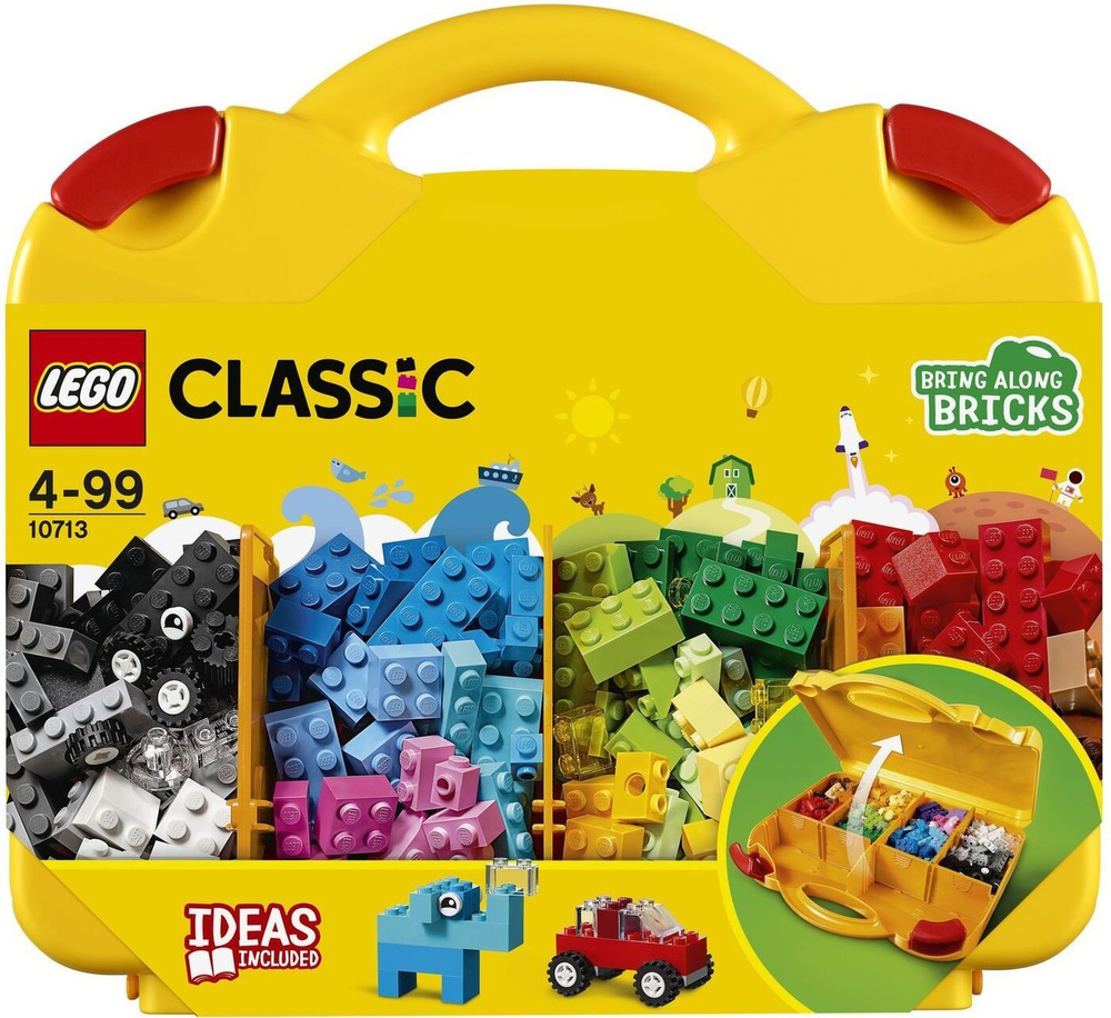 Конструктор LEGO Classic Чемоданчик для творчества и конструирования, 213 деталей, 4+, 410713  #1