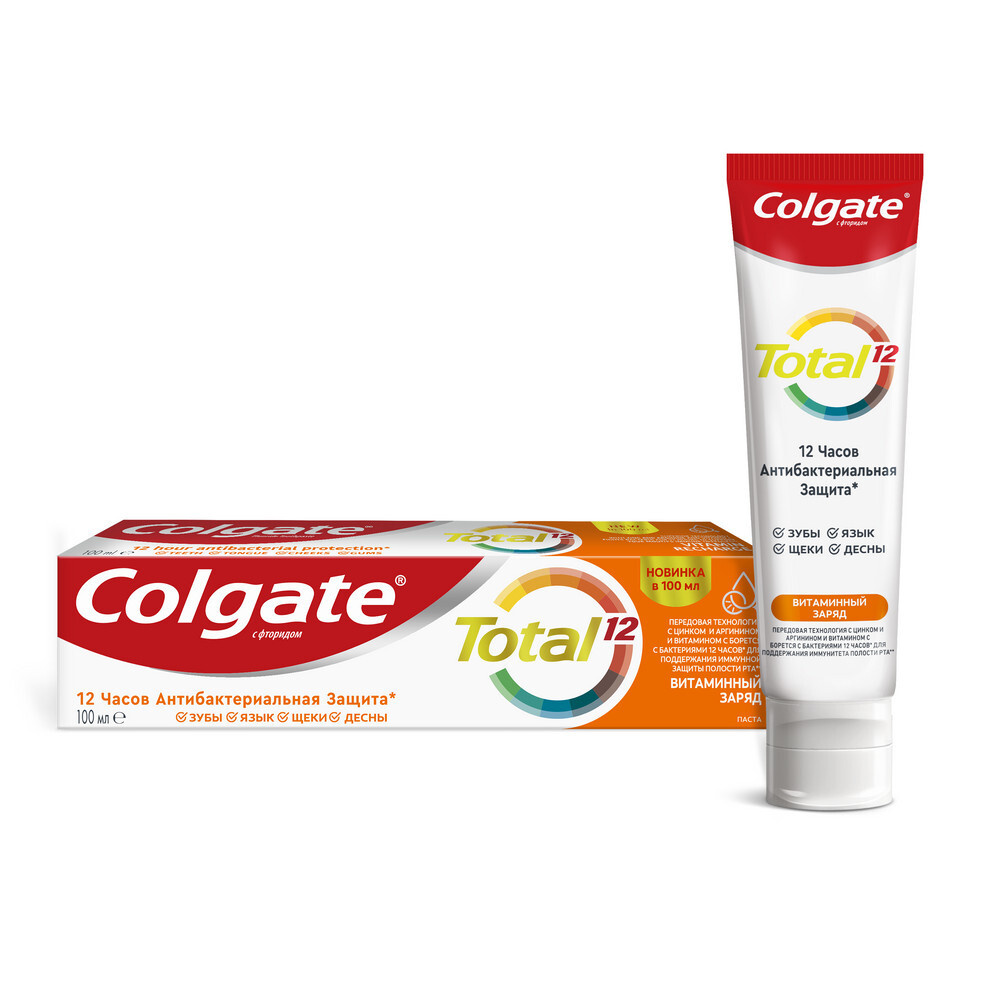 Зубная паста Colgate Total 12 антибактериальная Витаминный заряд 100 мл  #1