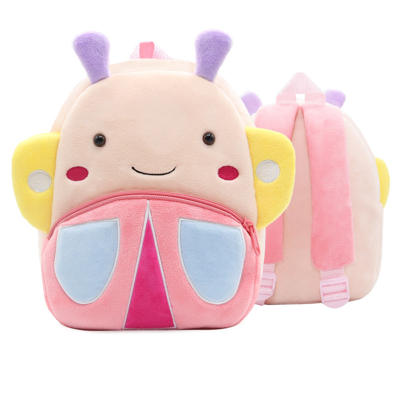 Рюкзак детский для девочек плюшевый Бабочка дошкольный рюкзачок для малышей  #1