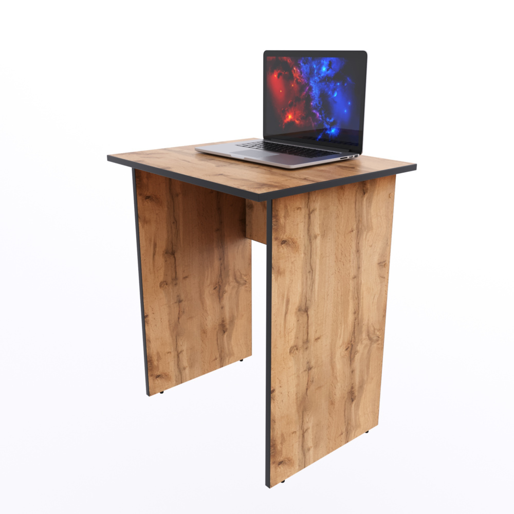 Компьютерный стол "Минис", 60х50х72,6 см, дуб вотан с чёрной кромкой  #1