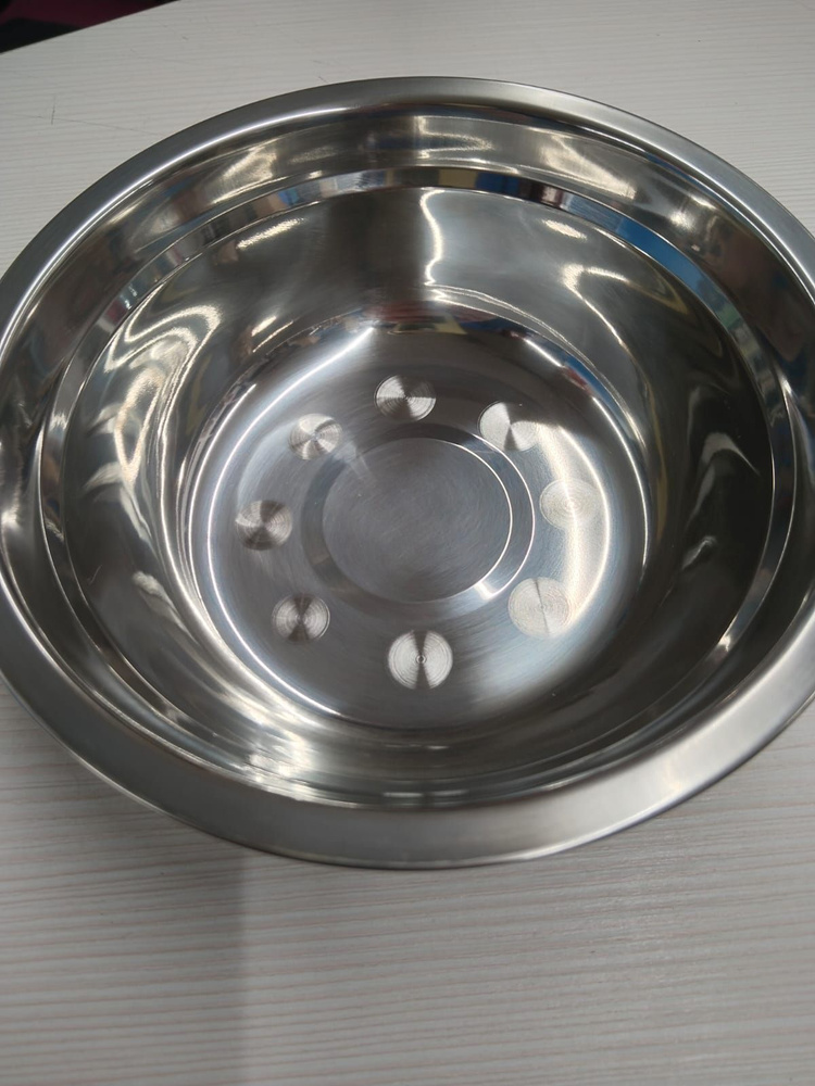 Тарелка, 1 шт, Нержавеющая сталь, диаметр 20 см #1