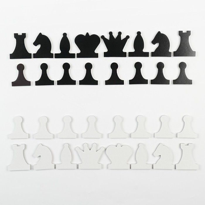 Набор магнитных фигур для демонстрационных шахмат, король h 6.3 см, пешка h 5.5 см  #1