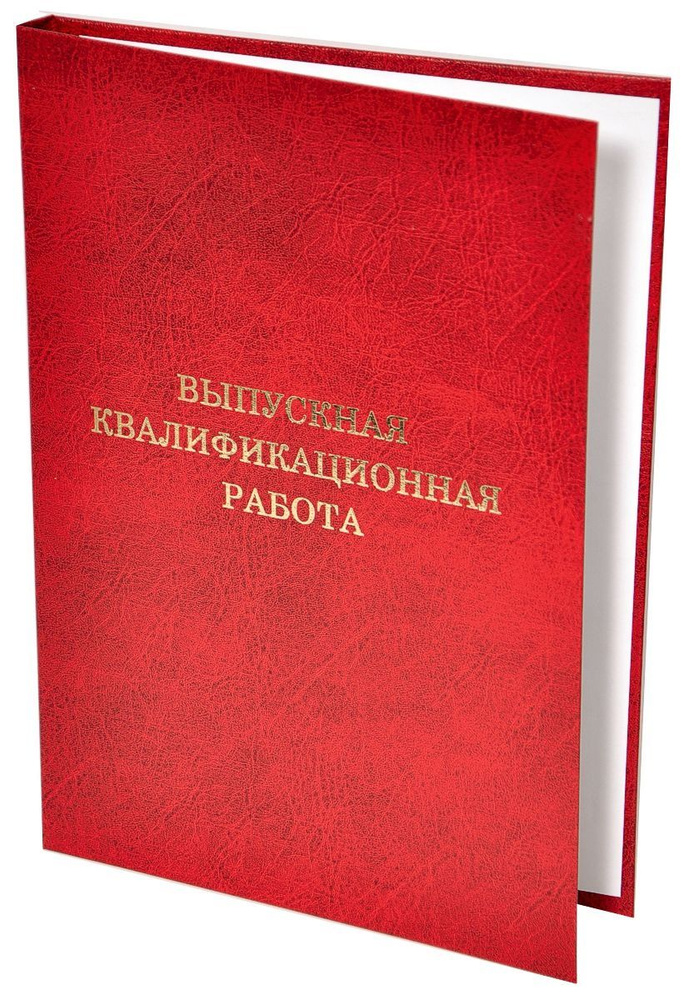 Папка для ВЫПУСКНОЙ КВАЛИФИКАЦИОННОЙ РАБОТЫ с "золотым" тиснением, А4, 20 штук  #1