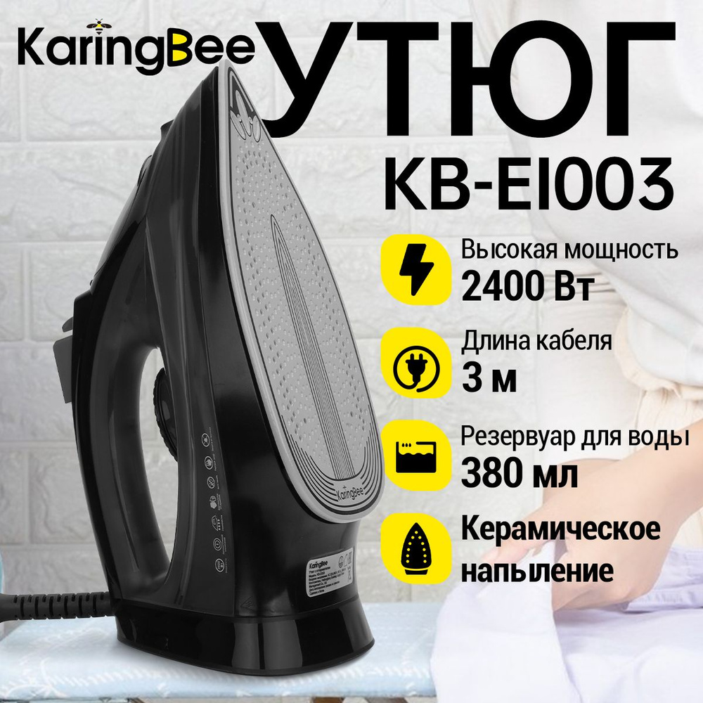 Утюг с отпаривателем KaringBee KB-EI003 черный #1
