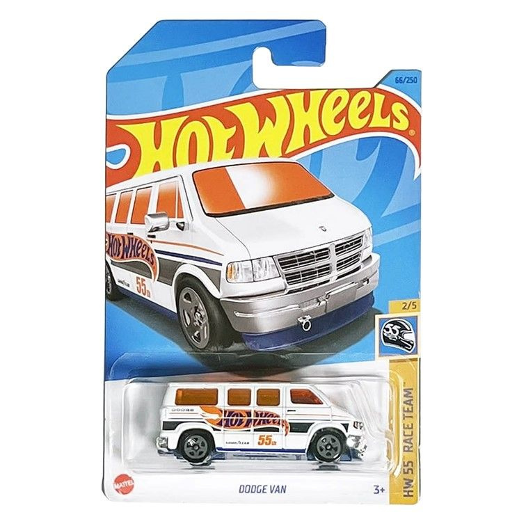 HKK28 Машинка металлическая игрушка Hot Wheels коллекционная модель Dodge Van белый  #1