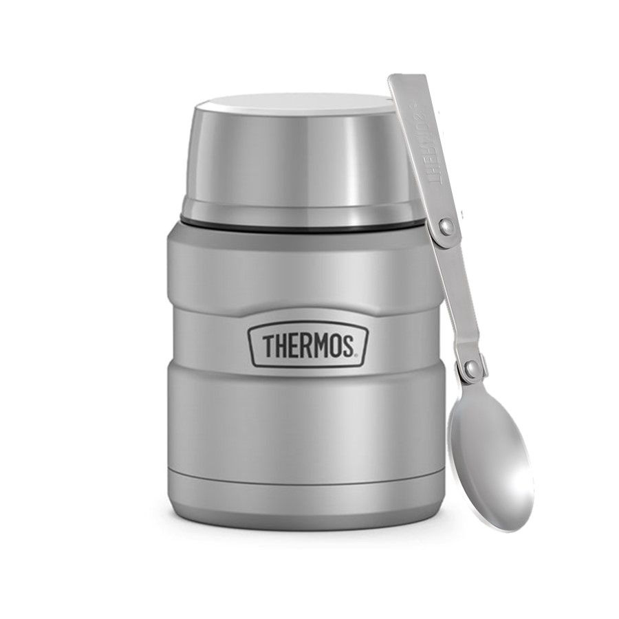 Термос для еды Thermos с ложкой SK3000 MMS (0,47 литра), стальной #1