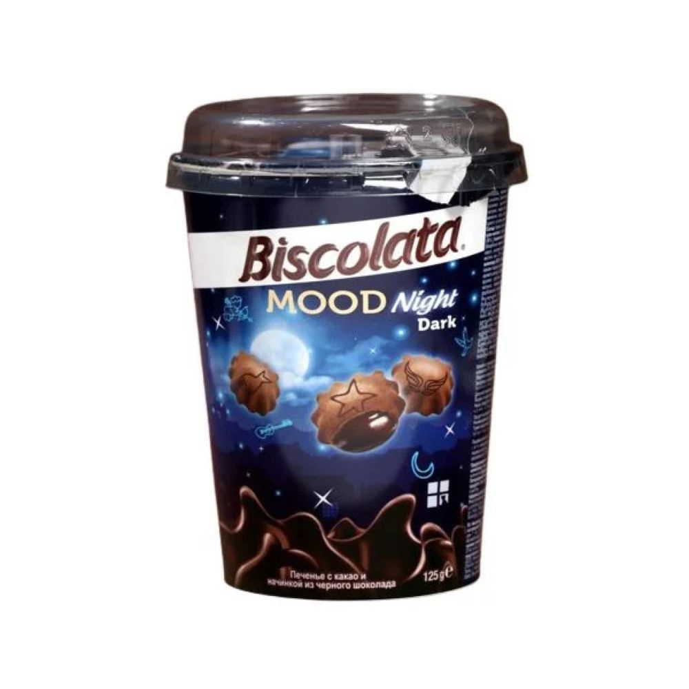 Solen, Печенье Biscolata Mood BITTER с черным шоколадом, 115 г #1