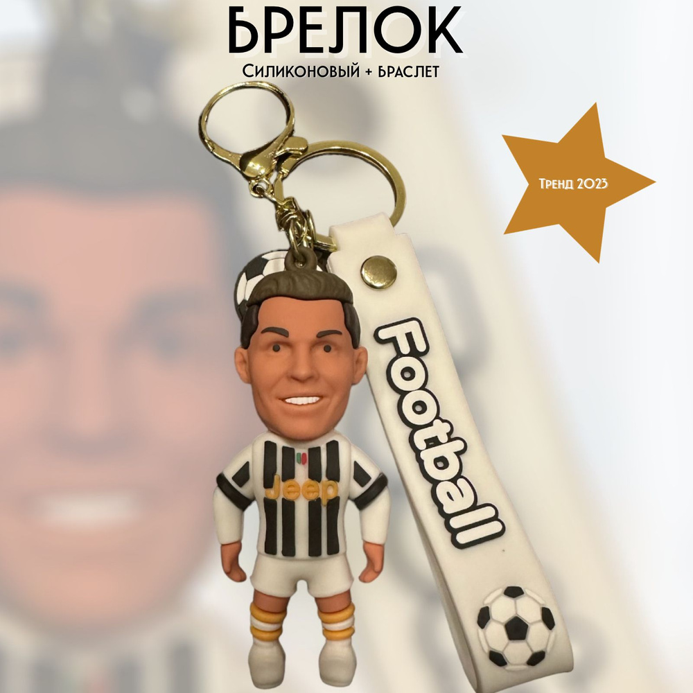 Брелок-игрушка Роналду Ювентус (Футбол/Football) для ключей, сумки, рюкзака  #1