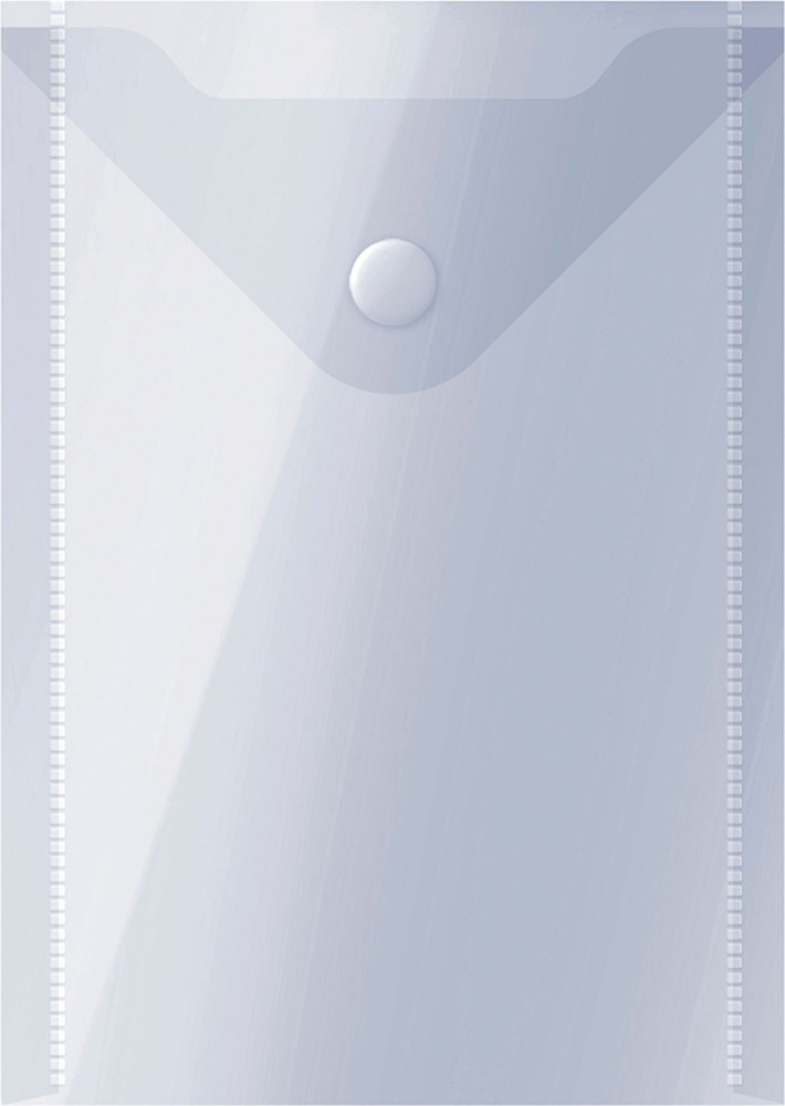 Папка-конверт на кнопке OfficeSpace, А6 (105*148мм), 150мкм, прозрачная, комплект 10 шт.  #1