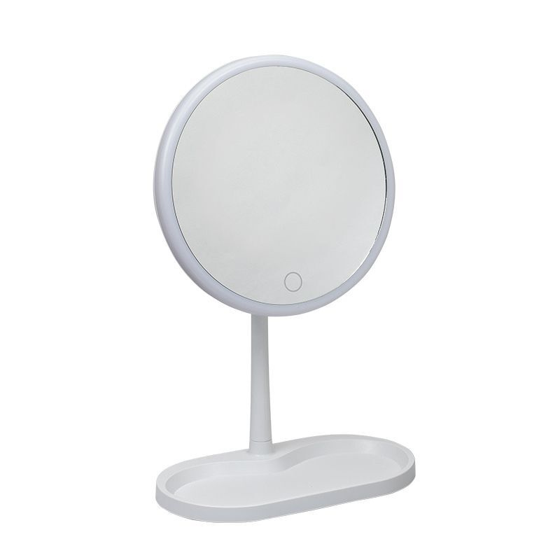 Nail Art Зеркало косметическое с LED подстветкой (батарейки + USB), белый  #1