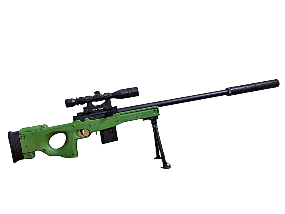 Детская пневматическая снайперская винтовка AWM L92 с глушителем и ...